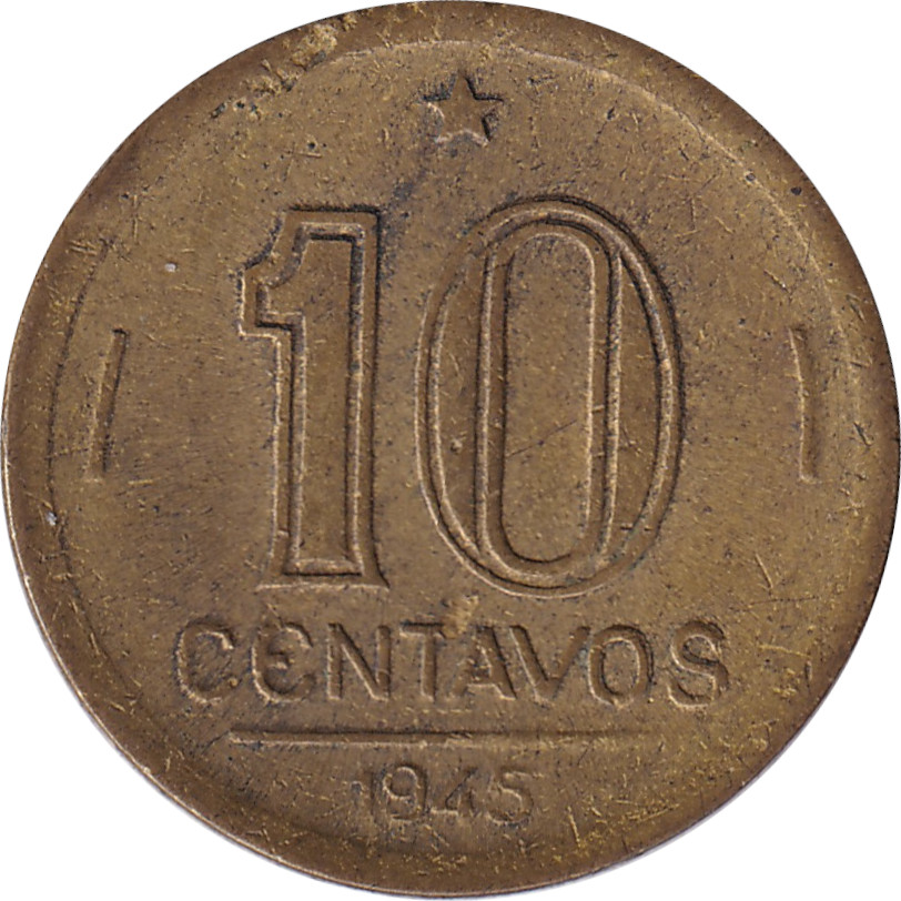 10 centavos - Getulio Vargas - Cupro-aluminium