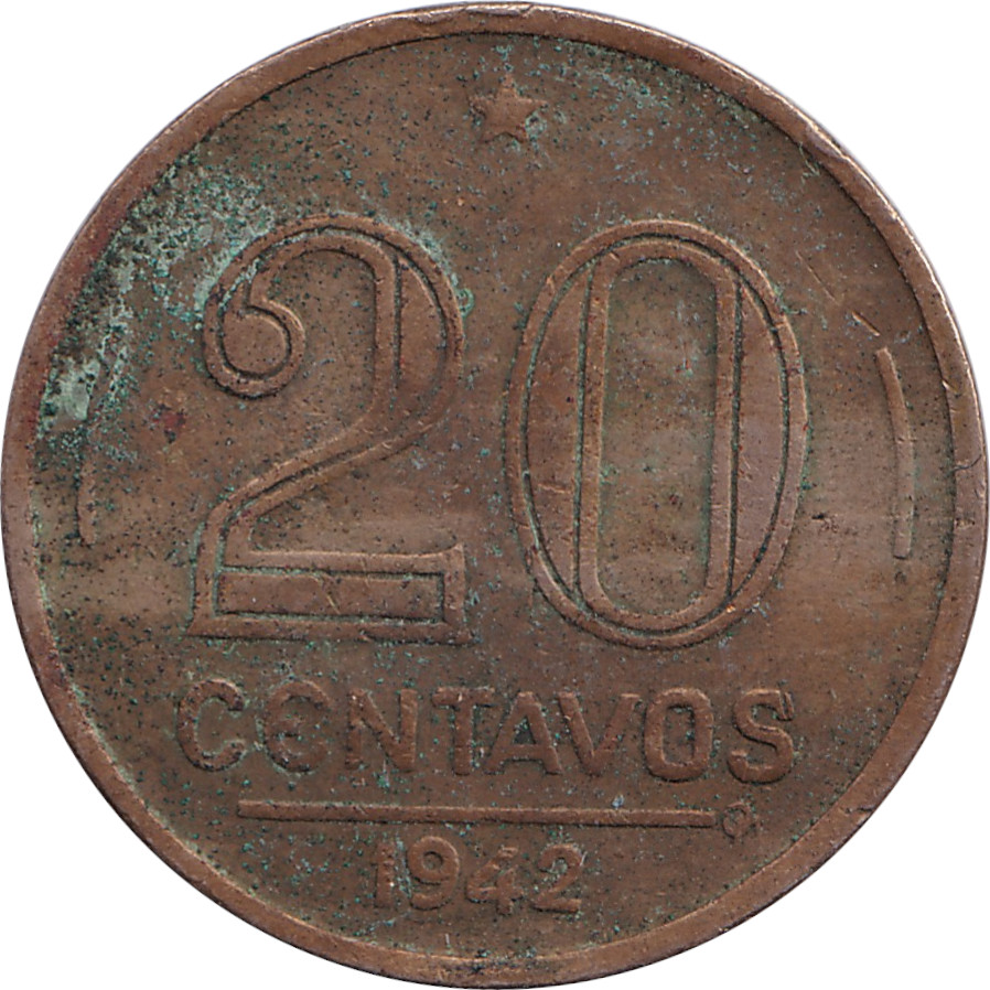 20 centavos - Getulio Vargas - Maillechort