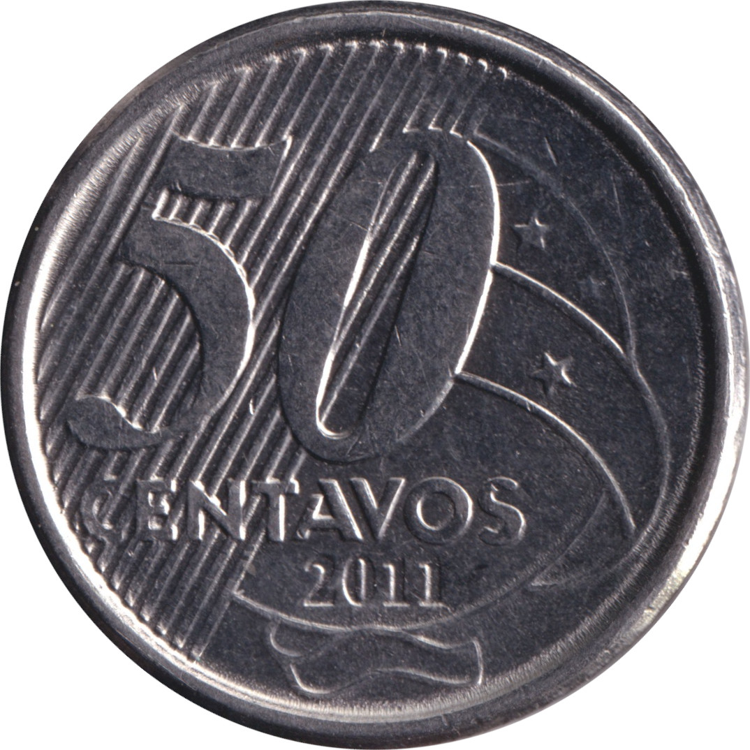 50 centavos - Rio Branco - Acier inoxydable