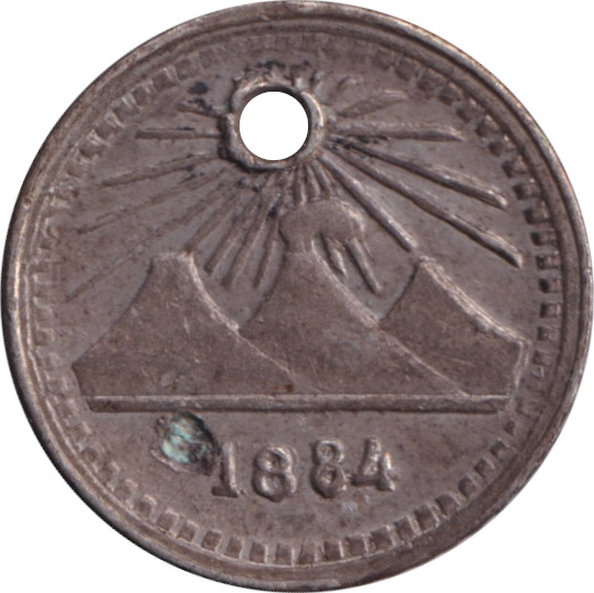 1/4 real silver - Montagnes - Petits rameaux au revers