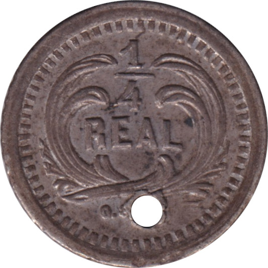 1/4 real silver - Montagnes - Petits rameaux au revers