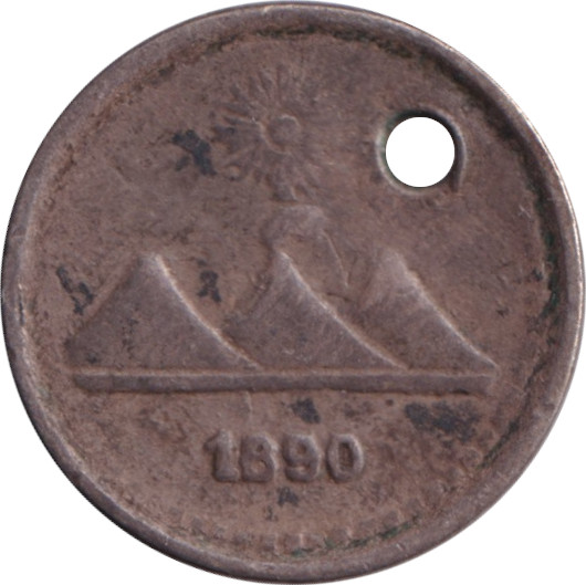 1/4 real argent - Montagnes - Petits rameaux au revers