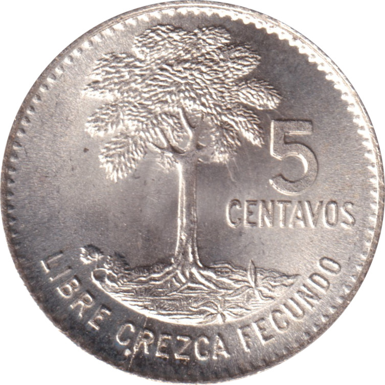 5 centavos silver - Kapok Tree - Type 3