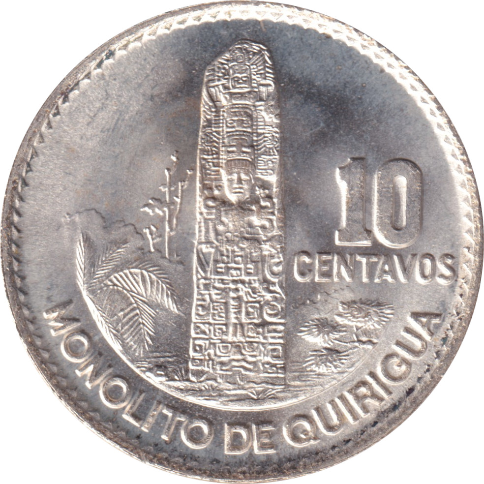 10 centavos silver - Monolithe - Type 5