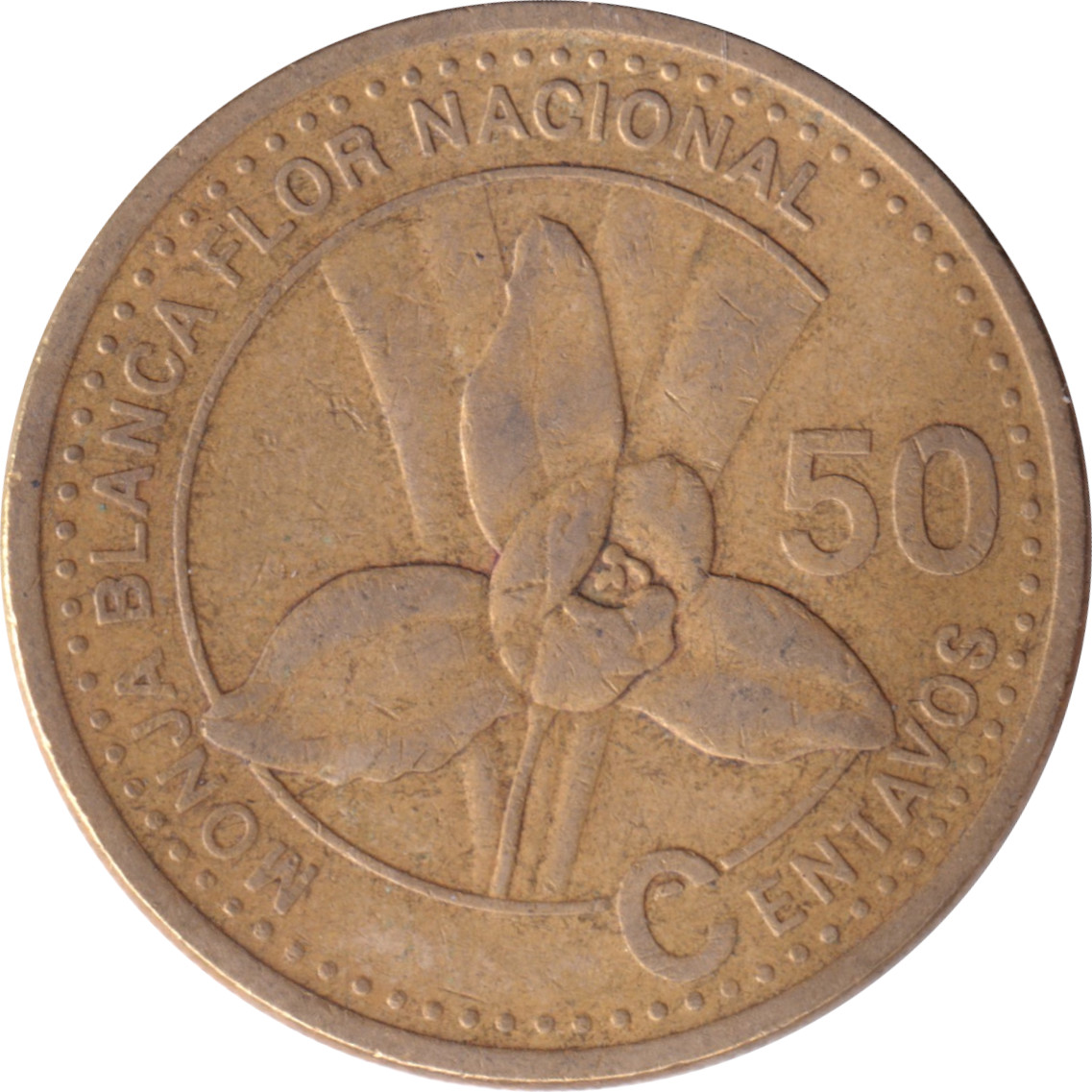 50 centavos - Emblème - Yellow maillechort