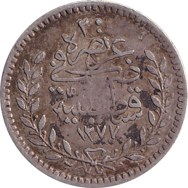 20 para argent - Abdülaziz - Argent