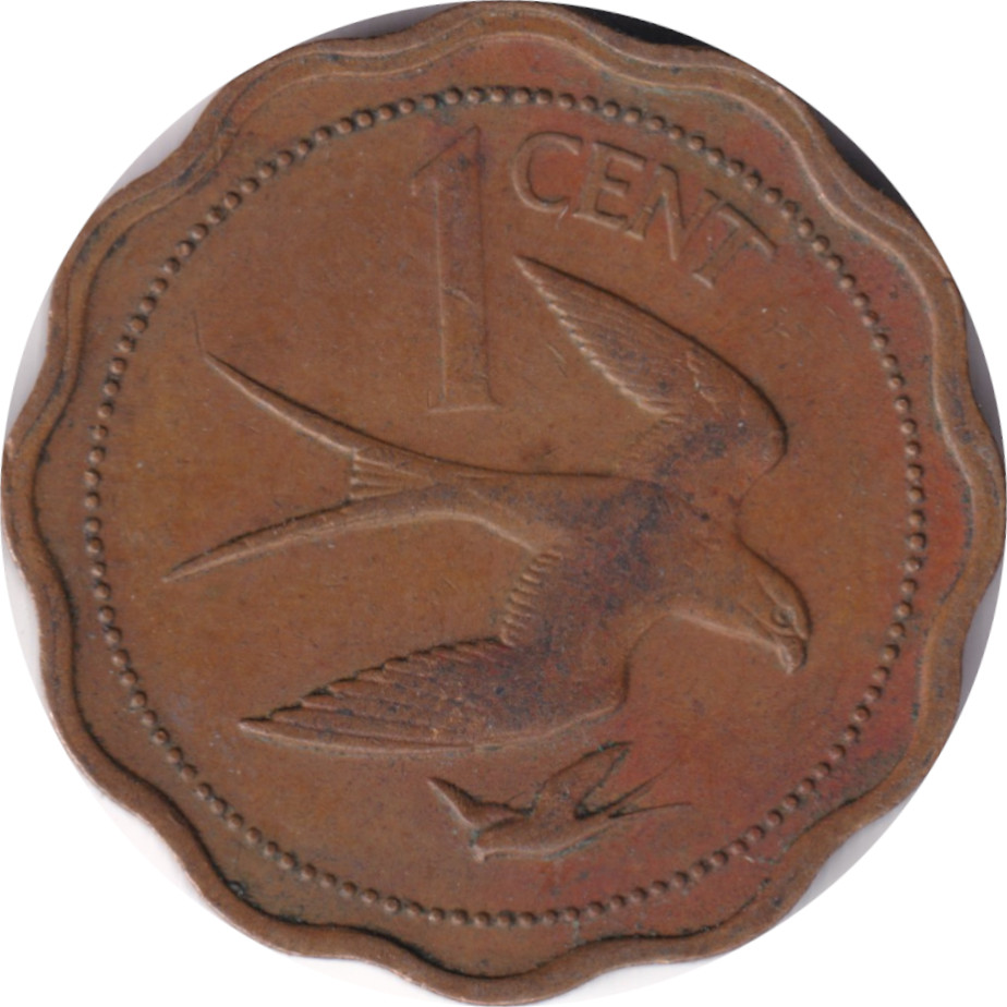 1 cent - Large Arms - Ondulée - Bronze