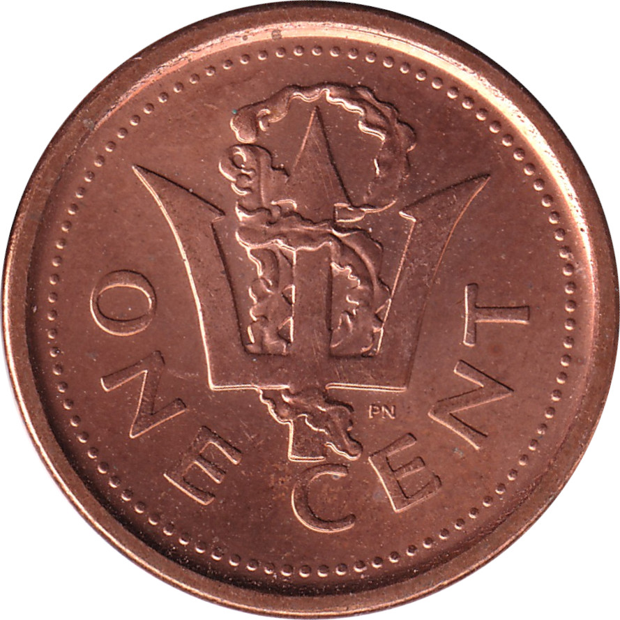 1 cent - Trident - Steel plated