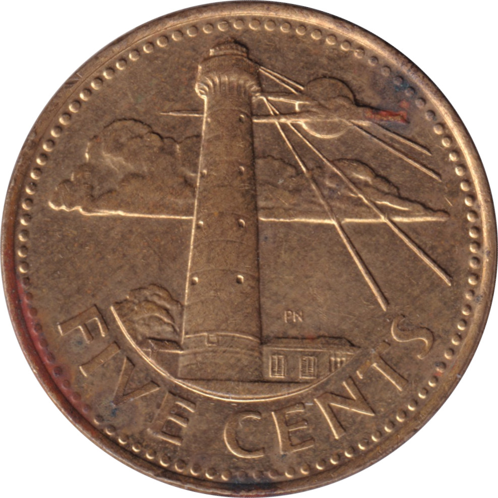 5 cents - Phare - Laiton