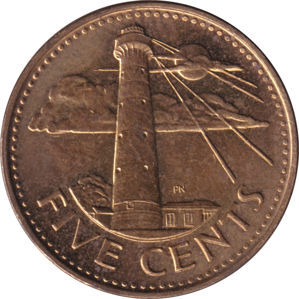 5 cents - Phare - Brass plate