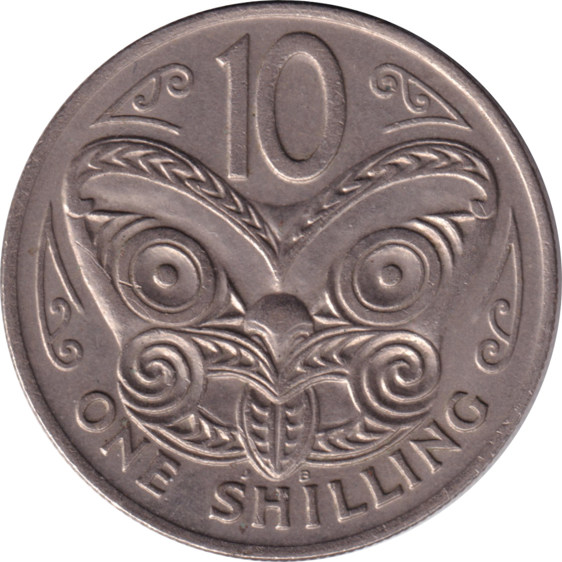 10 cents - Elizabeth II - Buste jeune - One shilling