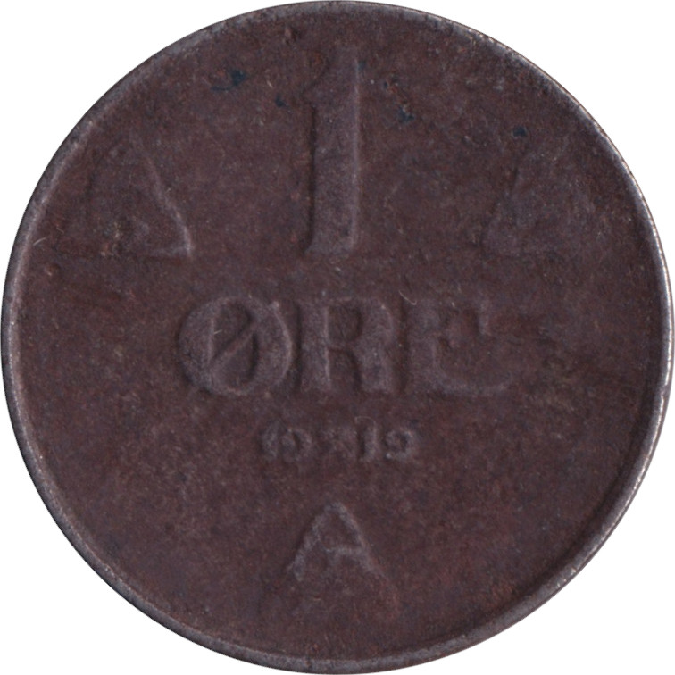 1 ore - Haakon VII - Monogramme - Type 1 - Acier