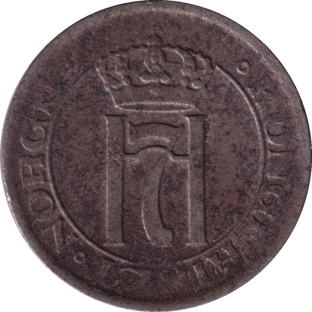 2 ore - Haakon VII - Monogramme - Type 1 - Acier