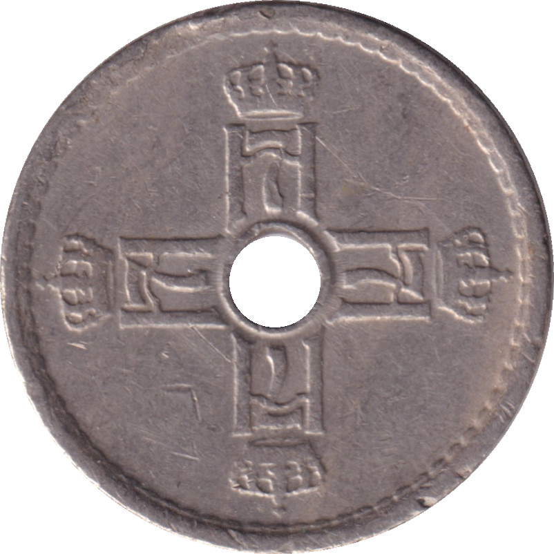 25 ore - Haakon VII - Monogrammes et couronne - Cupronickel