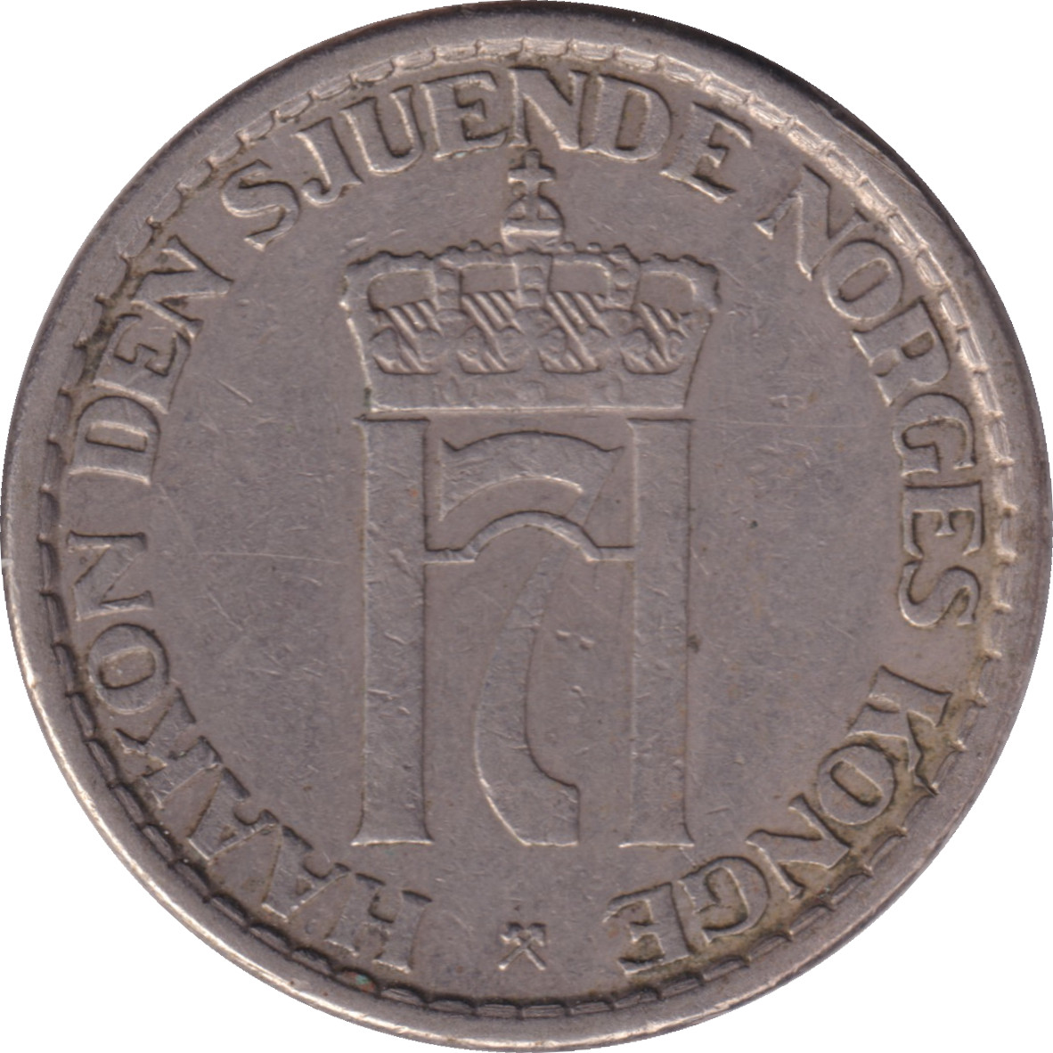 1 krone - Haakon VII - Monogramme