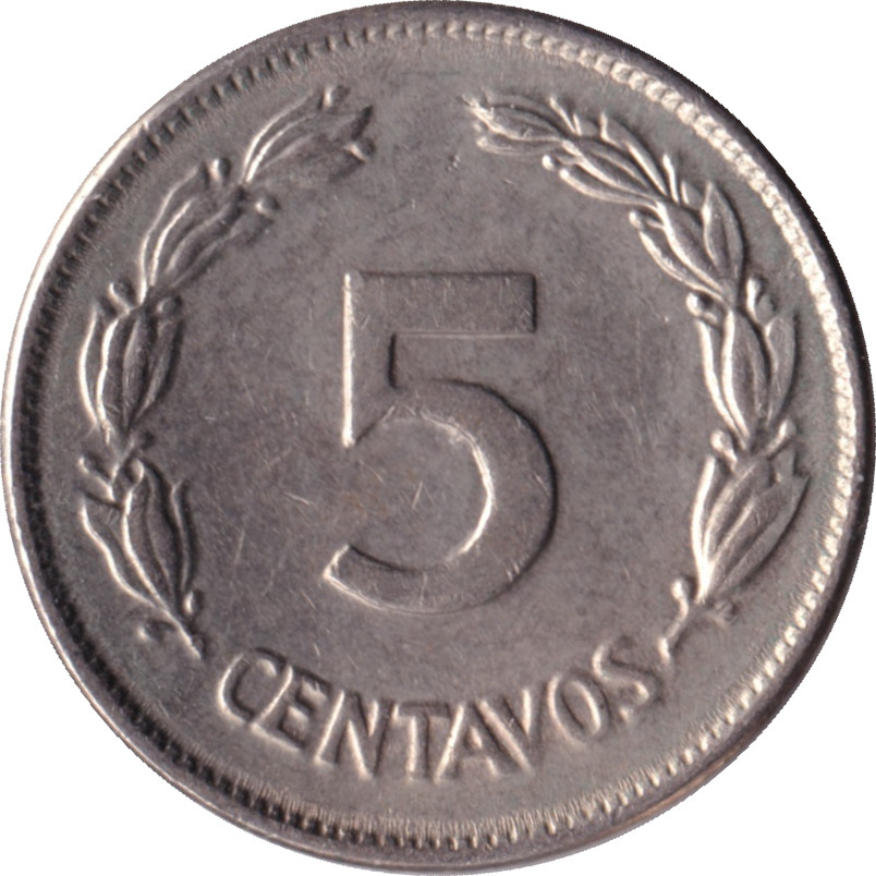 5 centavos - Armoiries - Cupronickel