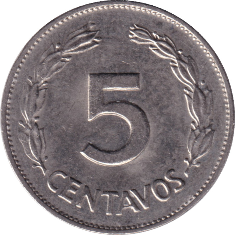 5 centavos - Armoiries - Nickel plate