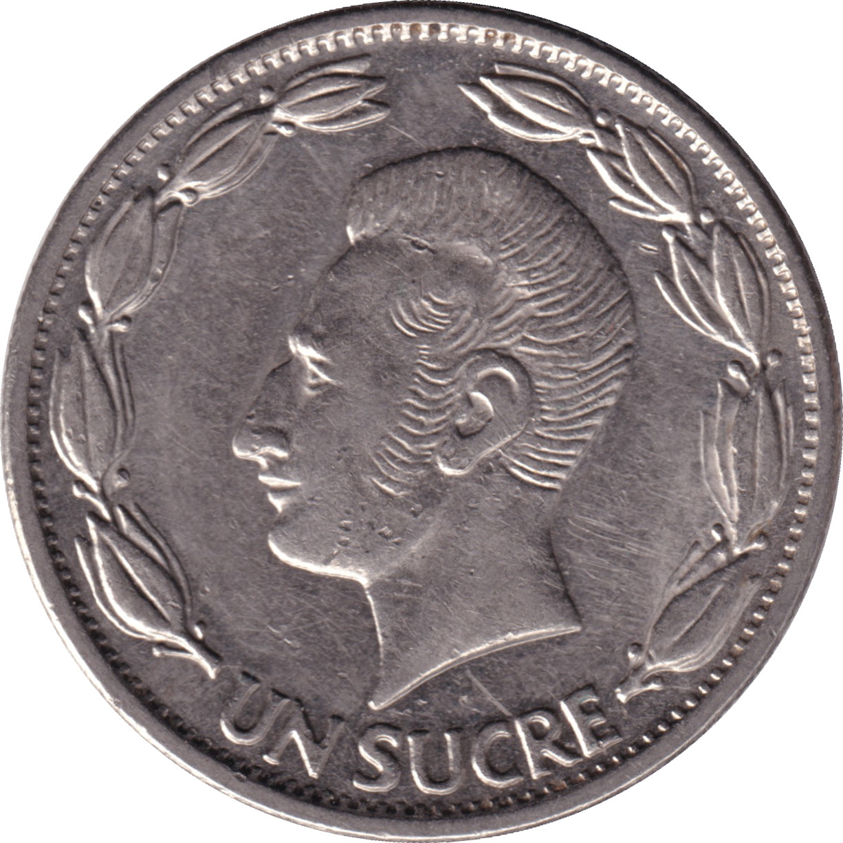 1 sucre - Antonio José de Sucre - Large legend