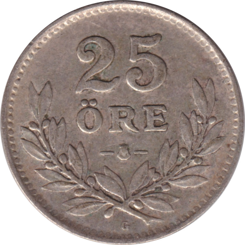 25 ore silver - Gustave V - Shield