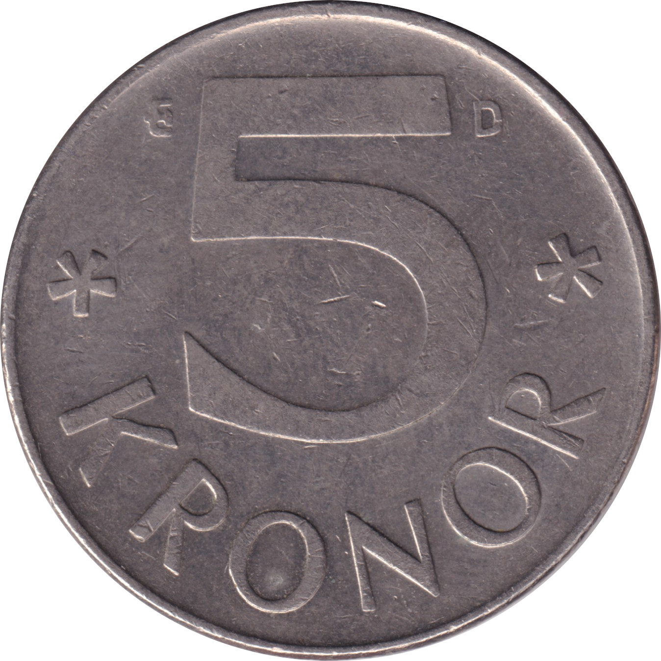 5 kronor - Charles XVI - Monogram - Cupronickel