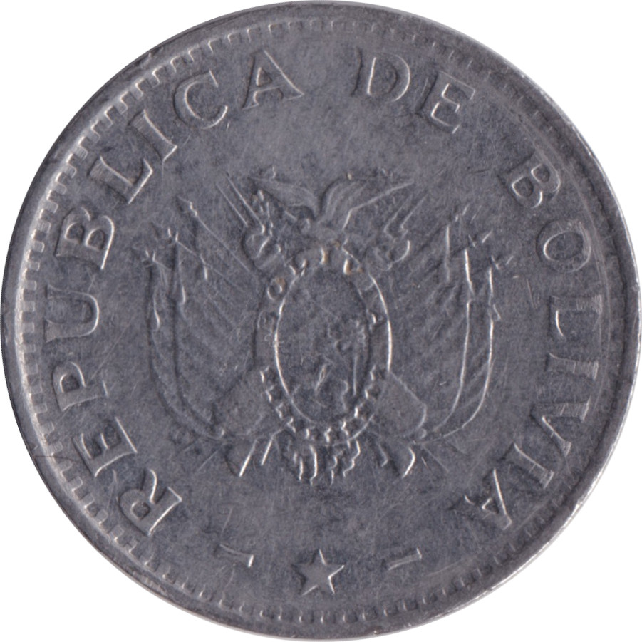 10 centavos - République de Bolivie - Acier inoxydable