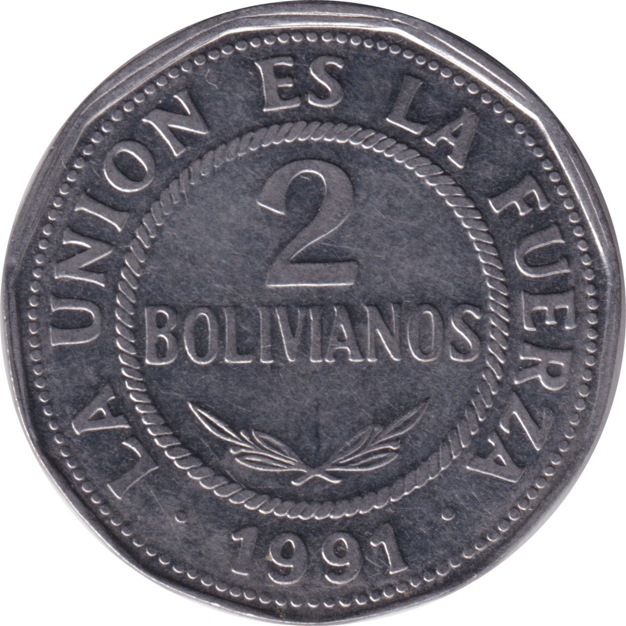 2 bolivianos - République de Bolivie - Smallest