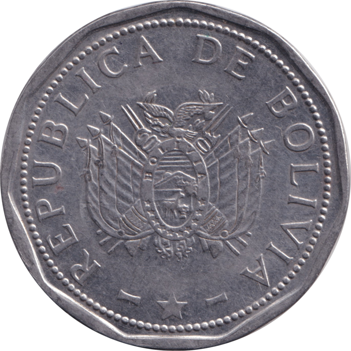 2 bolivianos - République de Bolivie - Grand module