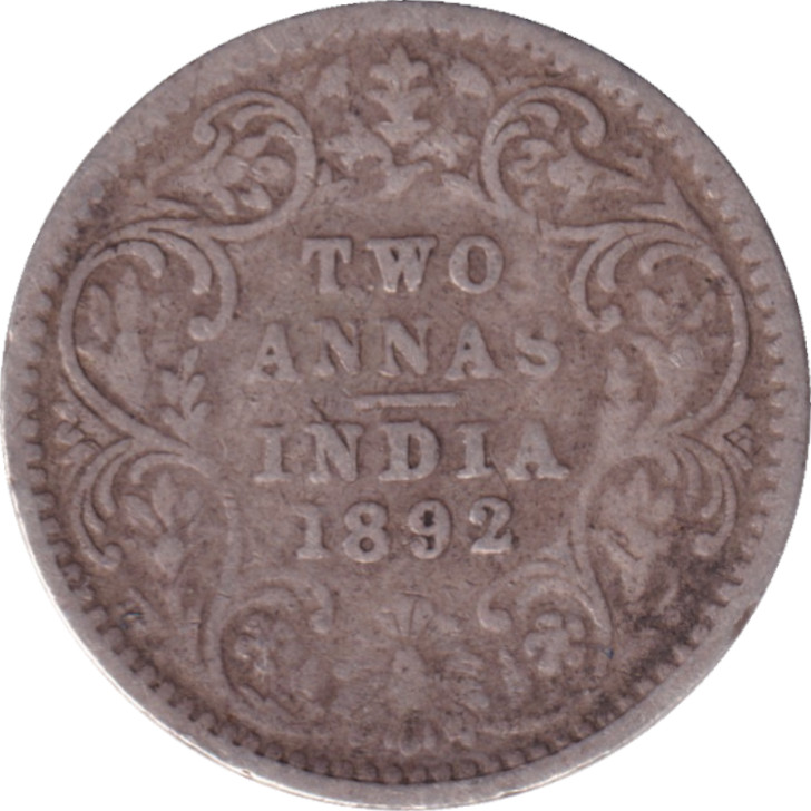 2 annas silver - Victoria Empress