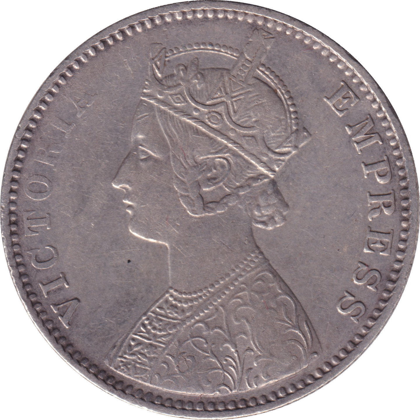 1 rupee argent - Victoria Empress