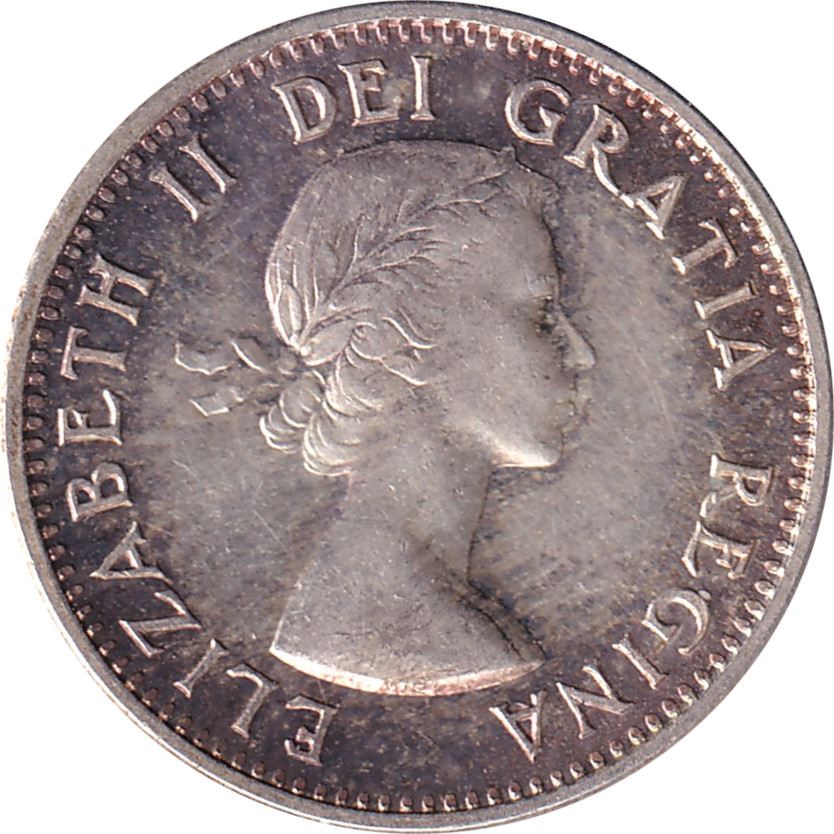 10 cents argent - Elizabeth II - Buste jeune