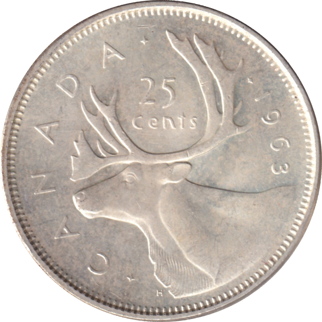 25 cents argent - Elizabeth II - Buste jeune