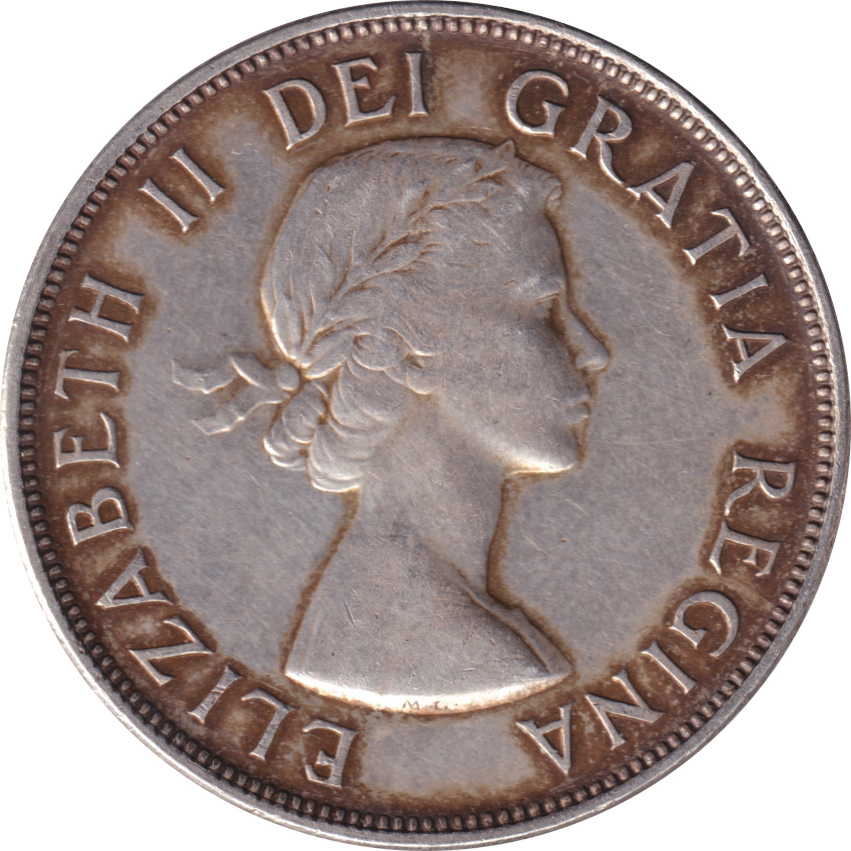 1 dollar silver - Elizabeth II - Young bust