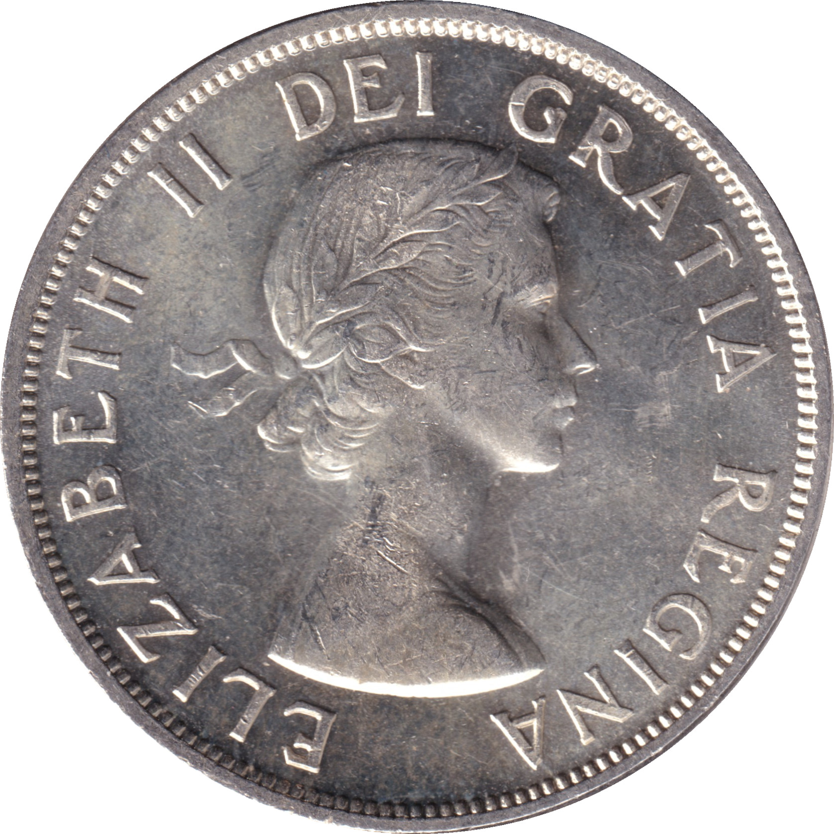 1 dollar silver - Elizabeth II - Young bust