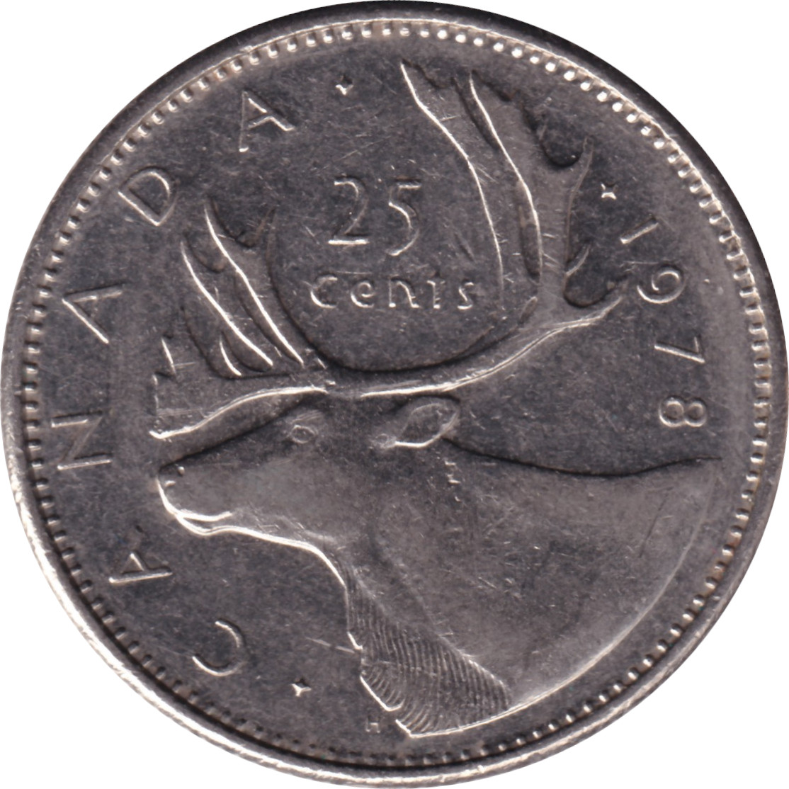 25 cents - Elizabeth II - Buste jeune - Nickel