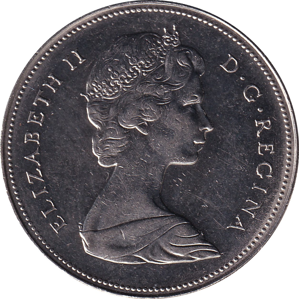 50 cents - Elizabeth II - Young Bust - Nickel