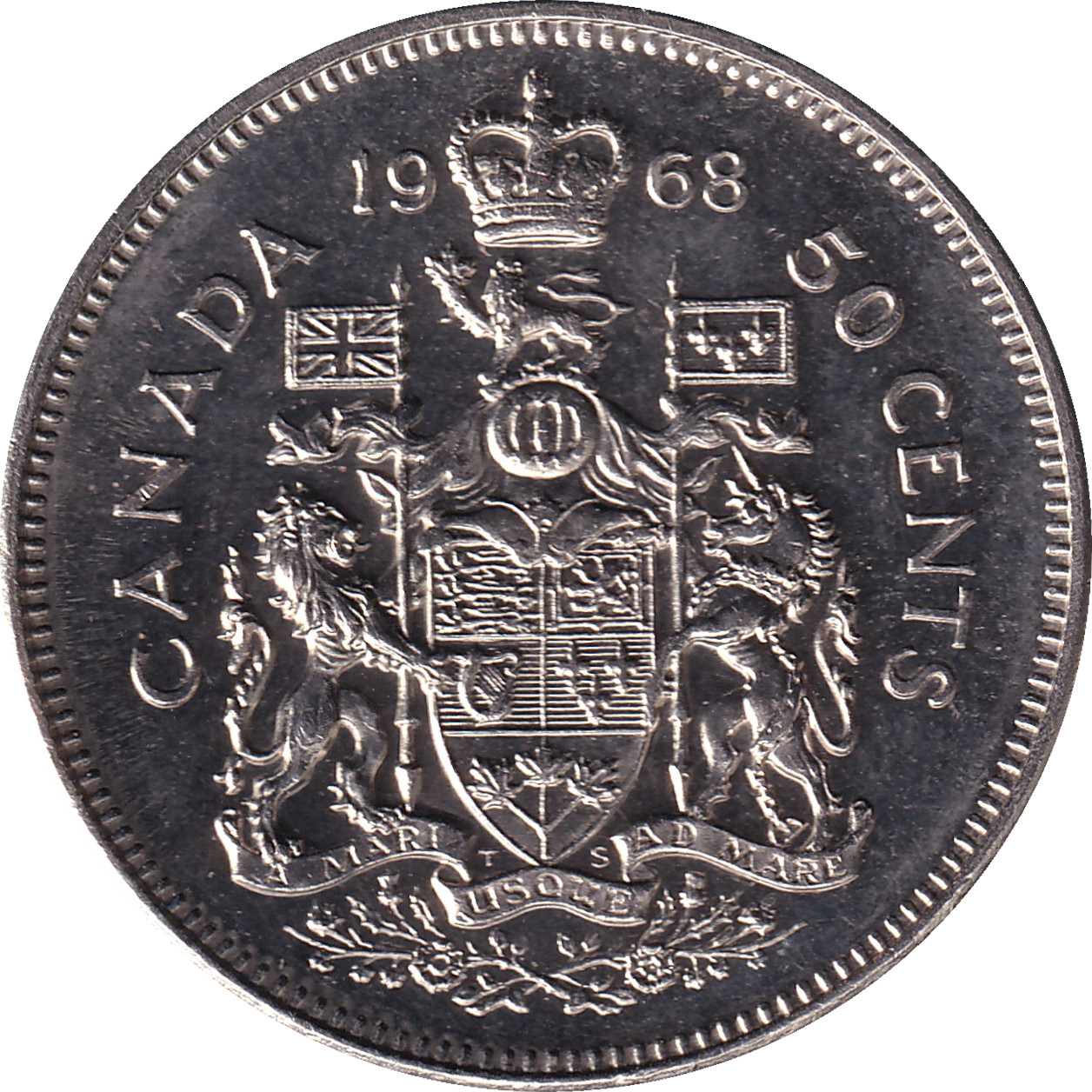 50 cents - Elizabeth II - Young Bust - Nickel