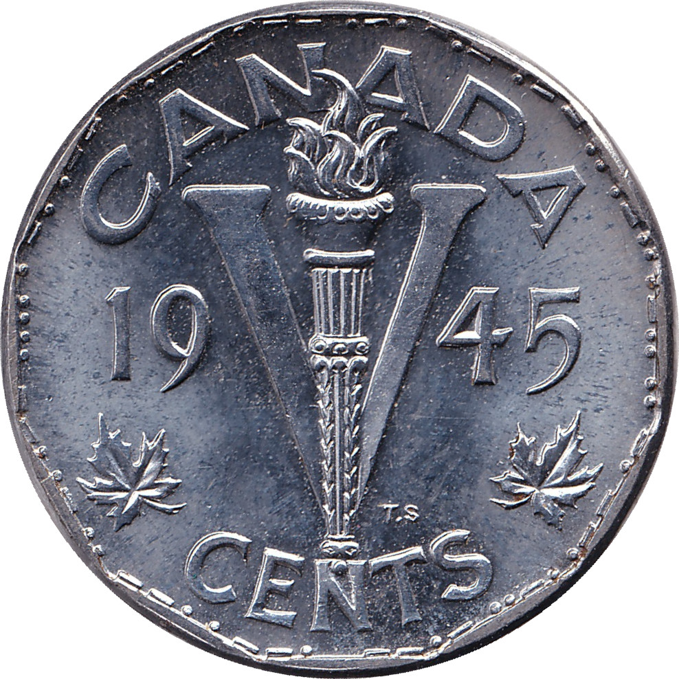 5 cents - George VI - Torch - Chromium plated