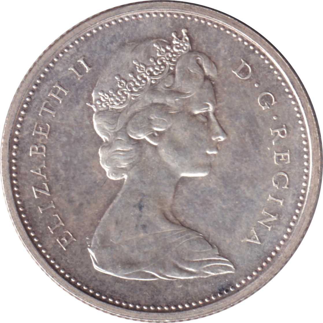 25 cents silver - Elizabeth II - Young Bust - Silver 800