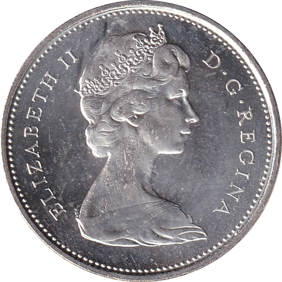 25 cents silver - Elizabeth II - Young Bust - Silver 500