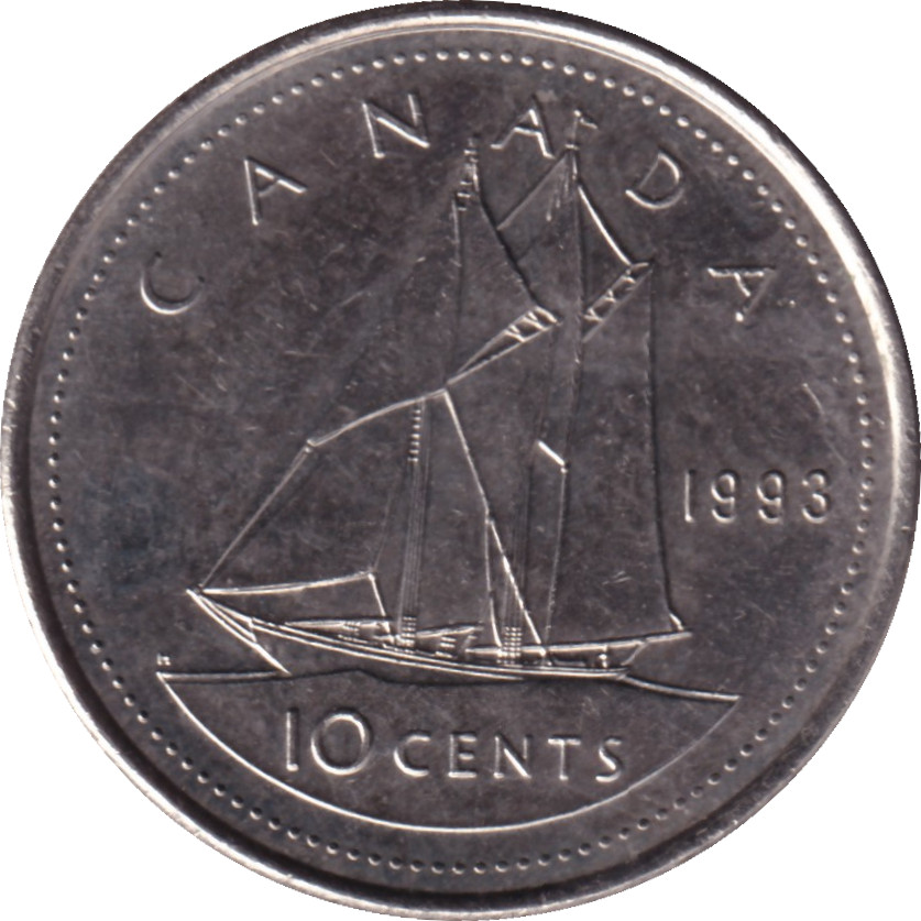 10 cents - Elizabeth II - Tête mature - Nickel