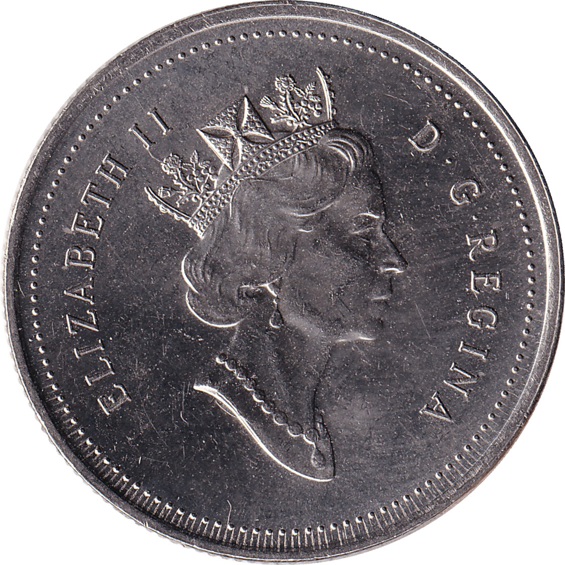 25 cents - Elizabeth II - Mature head - Nickel