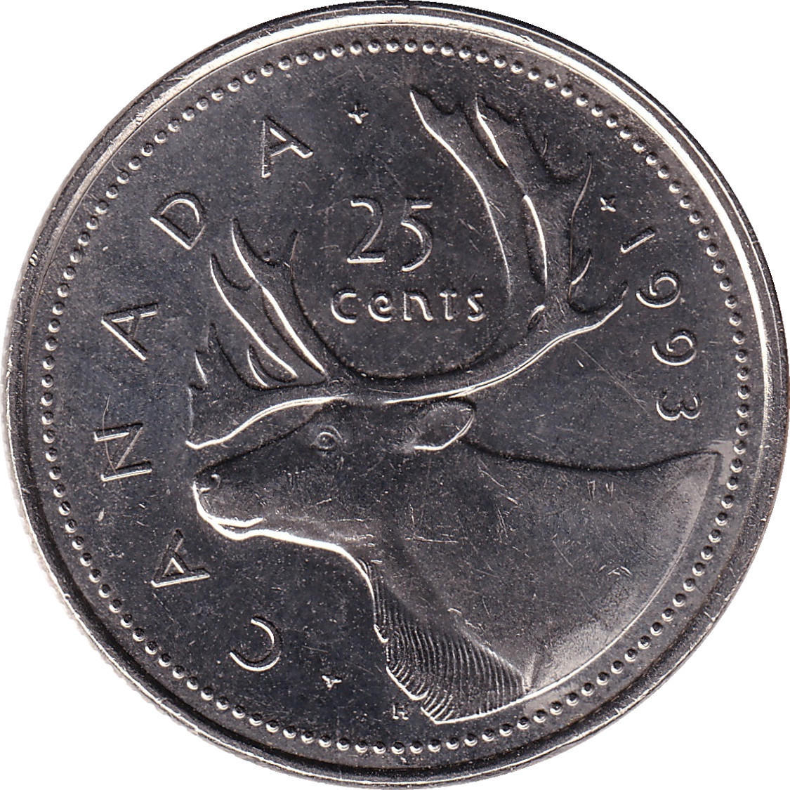 25 cents - Elizabeth II - Tête mature - Nickel