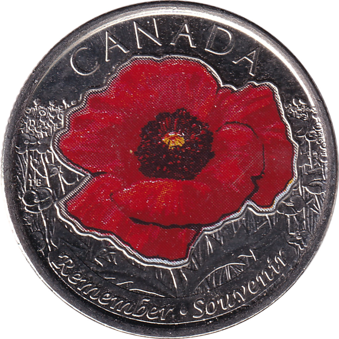 25 cents - Coquelicot