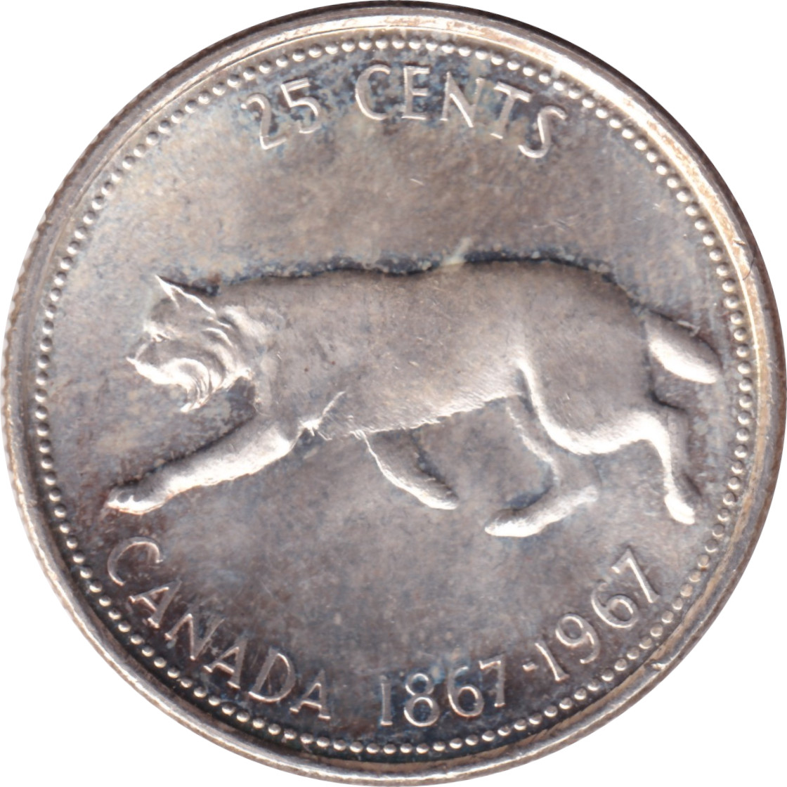 25 cents silver - Confédération - 100 years