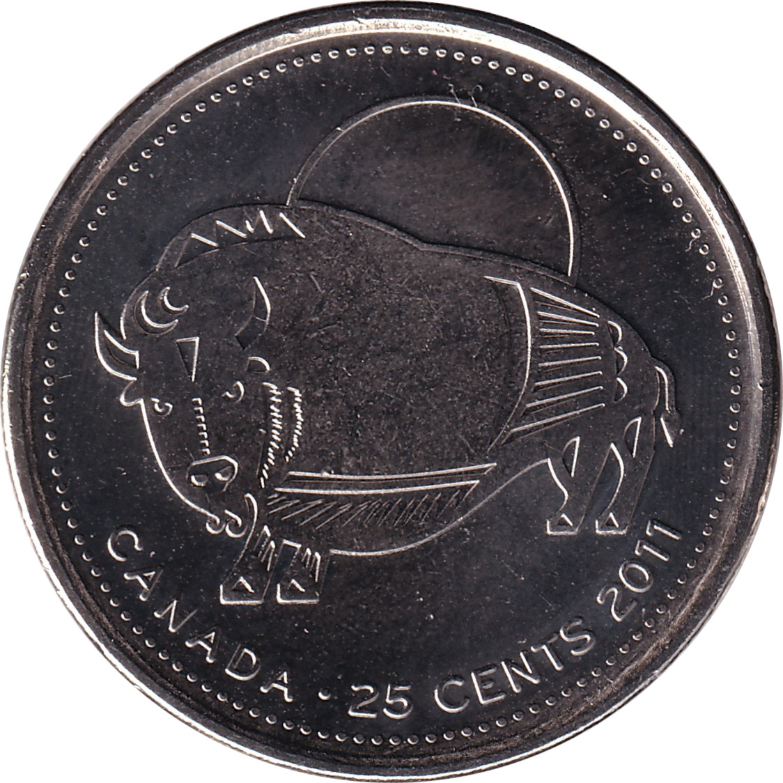 25 cents - Bison des bois