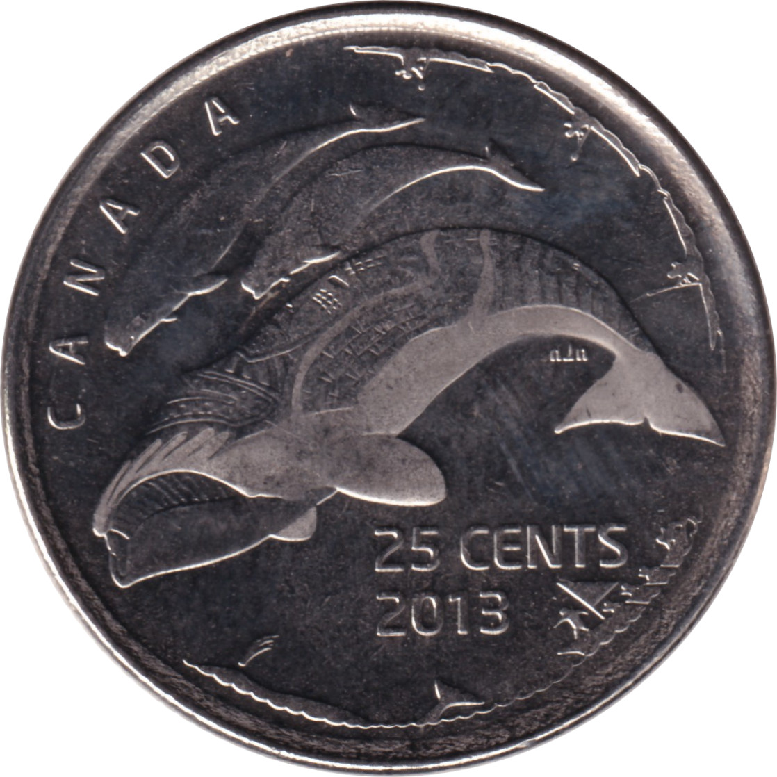 25 cents - Trois baleines