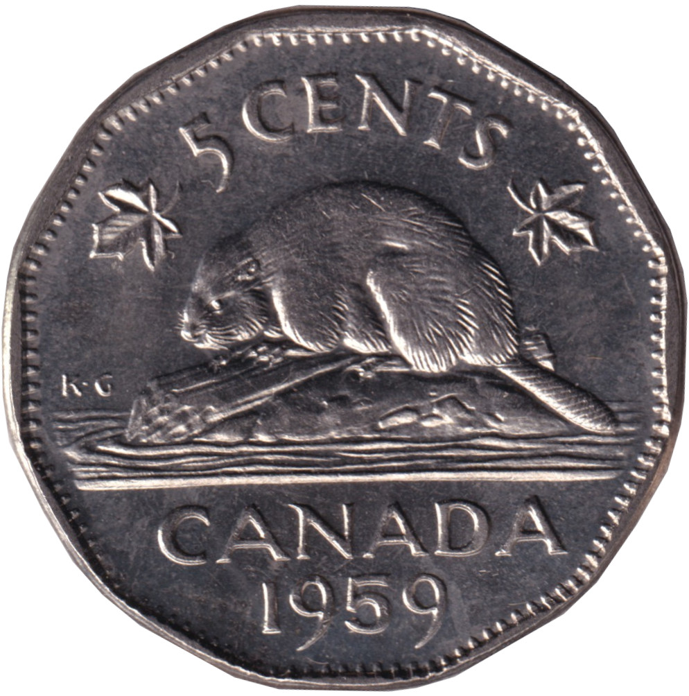 5 cents - Elizabeth II - Buste colonial - Polygonale - Nickel