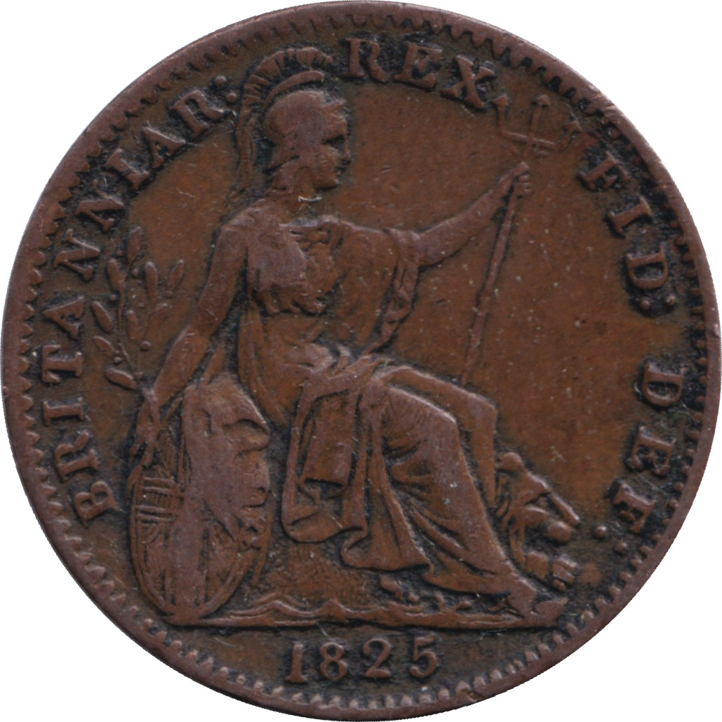 1 farthing - Georges IV - Tête laurée