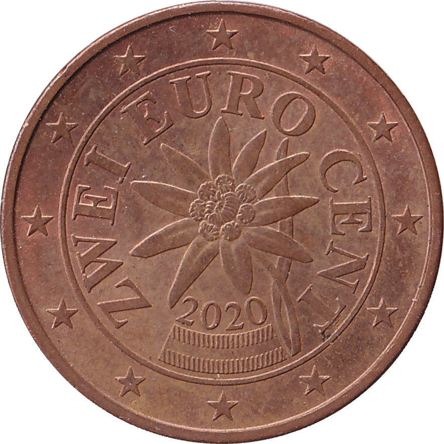 2 eurocents - Fleur d'édelweiss