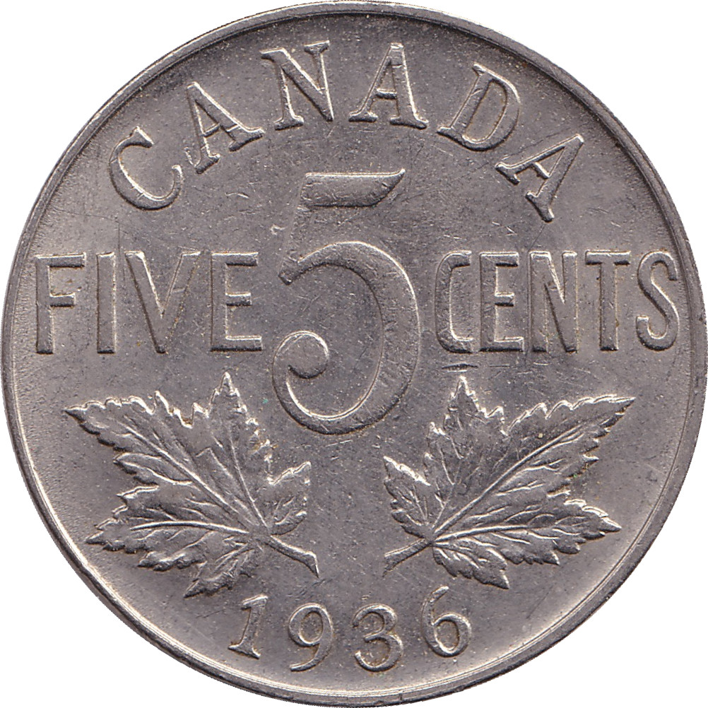 5 cents - George V - Nickel